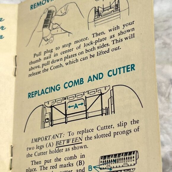 Sunbeam Shavemaster Model W Instruction Booklet Vintage 50s Shaving Manual - Picture 6 of 8
